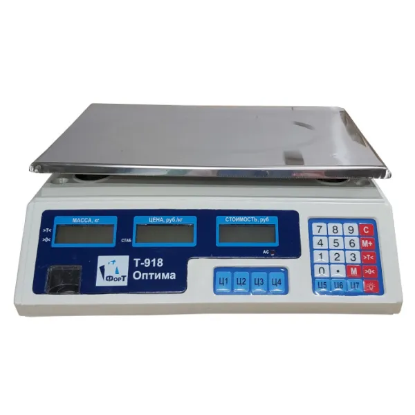 весы торговые форт-т 918 (15, 2) lcd оптима плюс