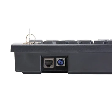клавиатура программируемая poscenter s67b (67 клавиш, msr, ключ, usb), черная. (126060)