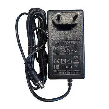 Блок питания для АТОЛ Sigma 8Ф/10Ф MYX-0904000 (9V 4A) (55635)
