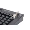 клавиатура программируемая poscenter s67b (67 клавиш, msr, ключ, usb), черная. (126060)