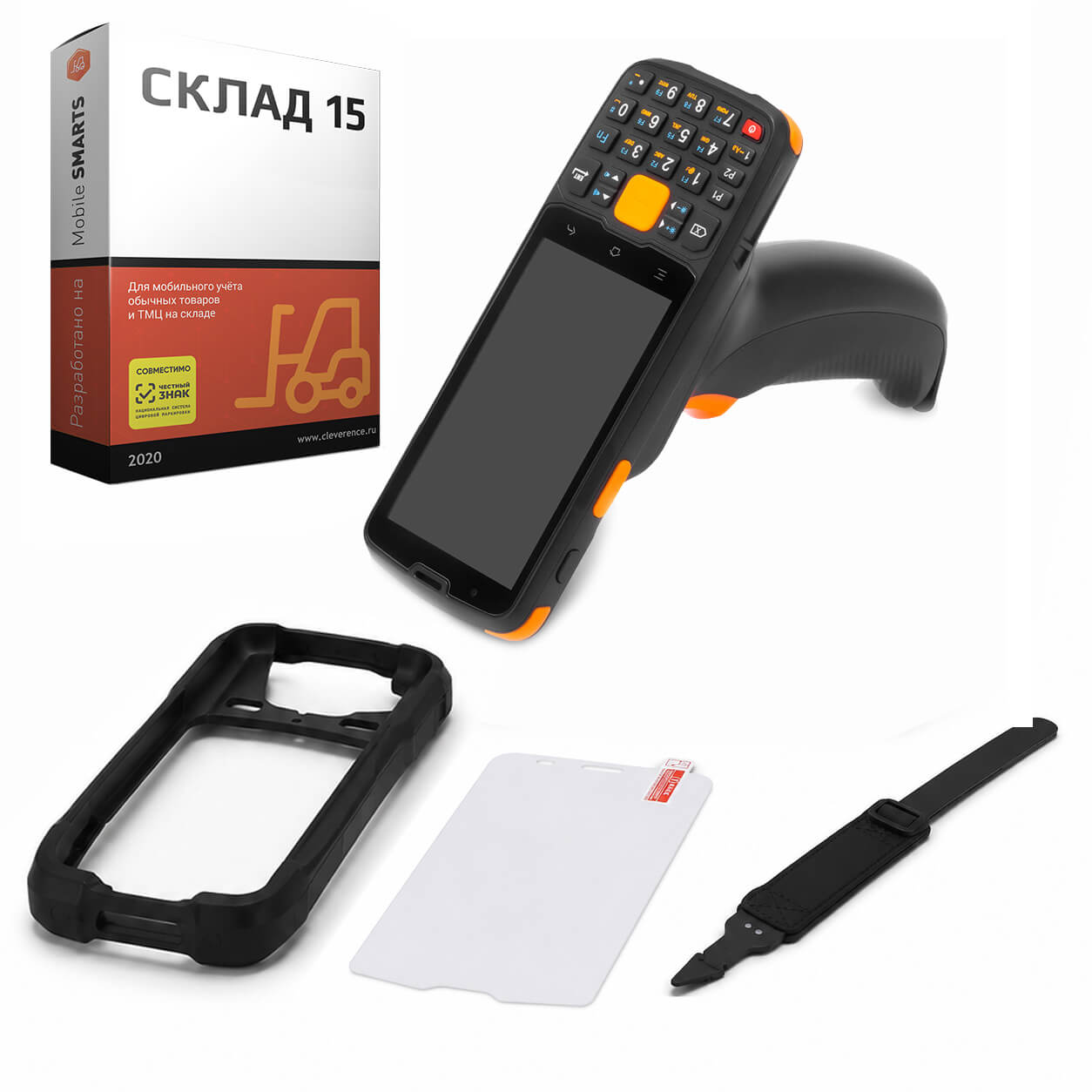 Комплект для маркировки ТСД MERTECH MovFast S45, арт. 10013 + ПО Клеверенс Склад 15